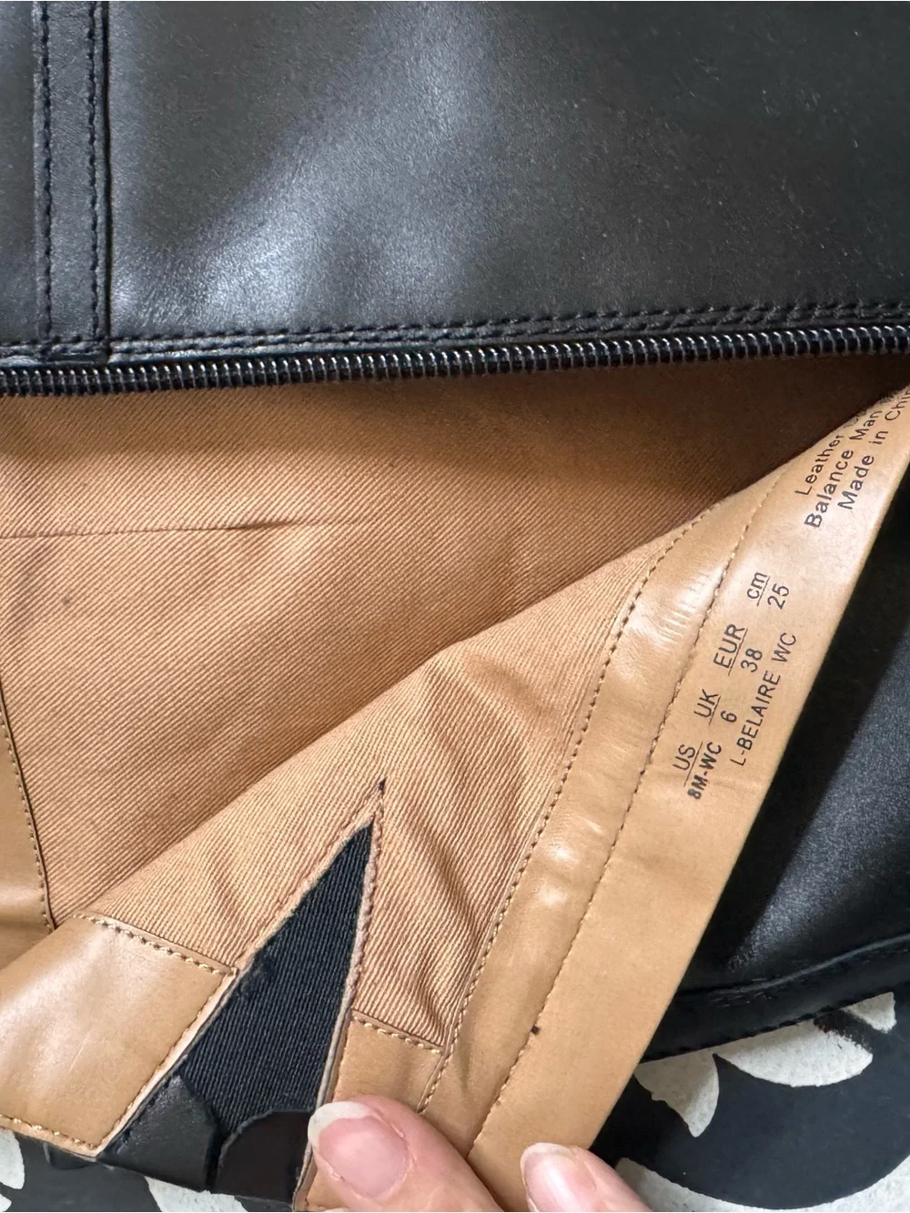 Franco Sarto Black Tall Leather Riding Boots (wide calf)